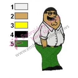 Funny Peter Griffin Family Guy Embroidery Design 02